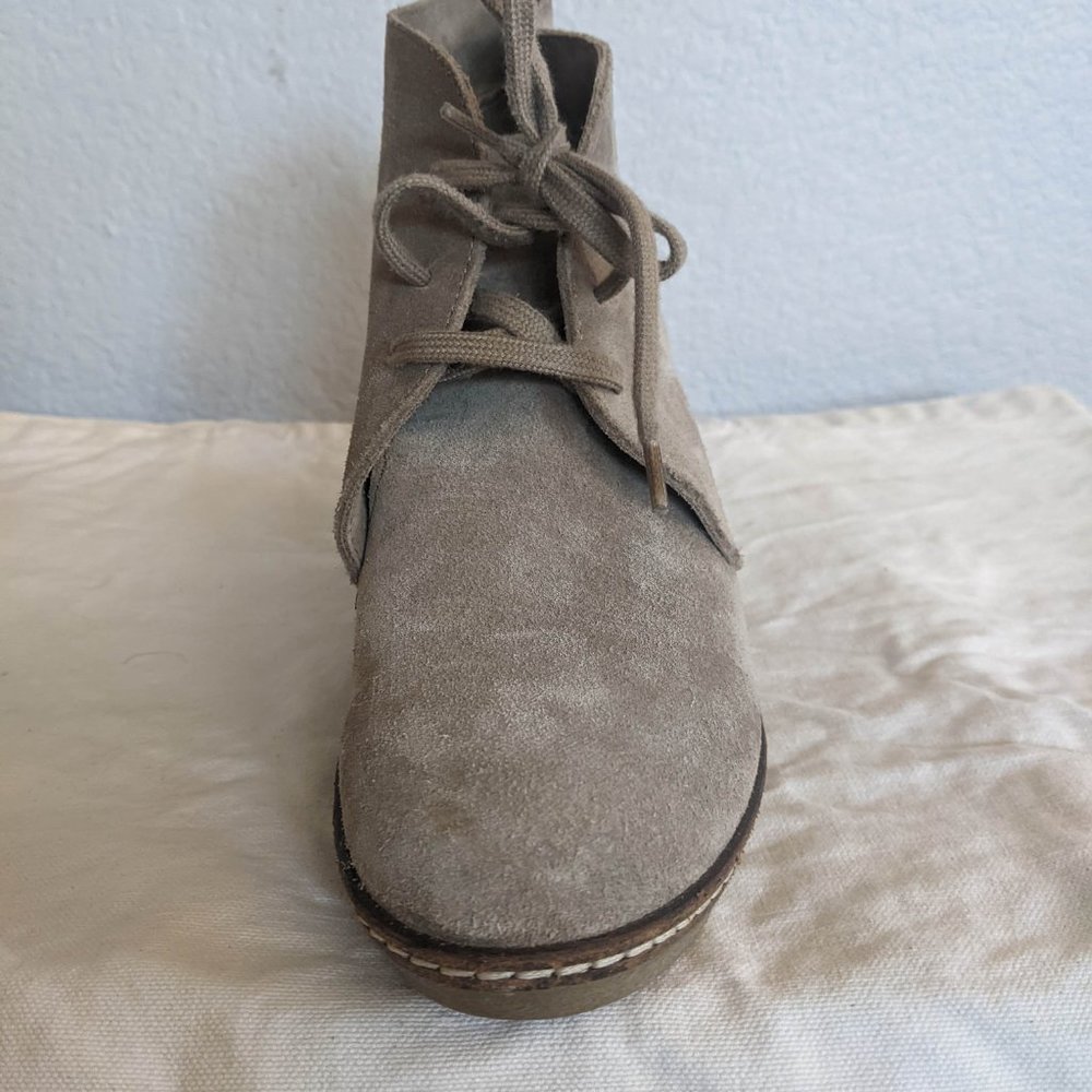 J. Crew MacAlister Wedge Boots Booties in Beige Light Brown Suede - Picture 7 of 11